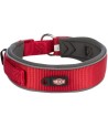 Trixie - Premium Halsband Hond Extra Breed Rood / Grafiet Grijs, 27-35x2,5cm