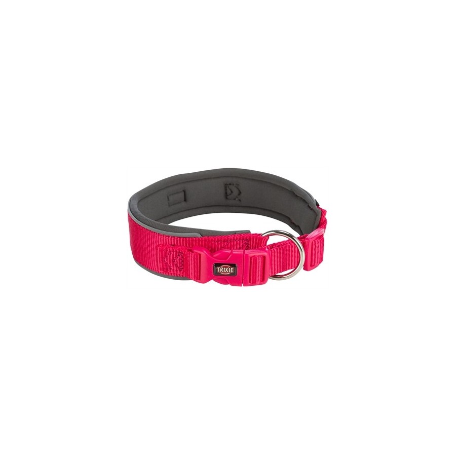 Trixie - Premium Halsband Hond Extra Breed Fuchsia / Grafiet Grijs, 27-35X2,5cm