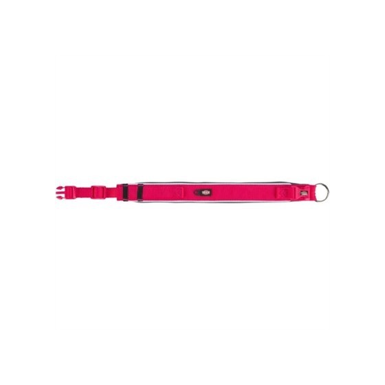 Trixie - Premium Halsband Hond Extra Breed Fuchsia / Grafiet Grijs, 27-35X2,5cm