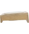 Trixie Voerbak / Waterbak Met Houder Keramiek / Bamboe 15X15X5 CM 250 ML