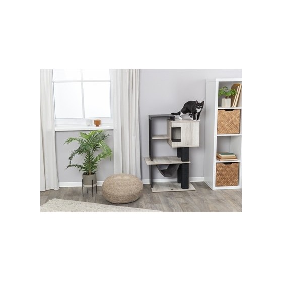 Trixie - Citystyle Krabpaal Grijs / Zwart, 98cm