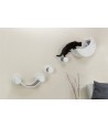 Trixie Katten Klimset Voor Aan De Muur 4 Klimplekken Wit / Grijs 78X30X30 CM