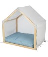 Trixie Hondenmand Tent Lias Hout Zand / Blauw 88X61X89 CM