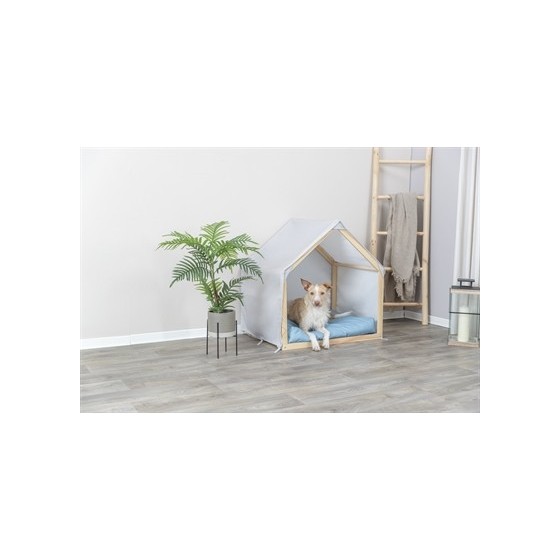 Trixie Hondenmand Tent Lias Hout Zand / Blauw 88X61X89 CM