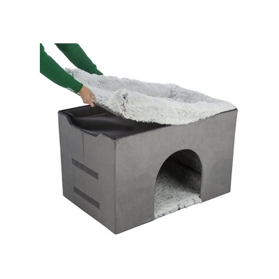 Trixie Hondenmand Huis Harvey Met Trap Grijs / Wit 154X60X60 CM