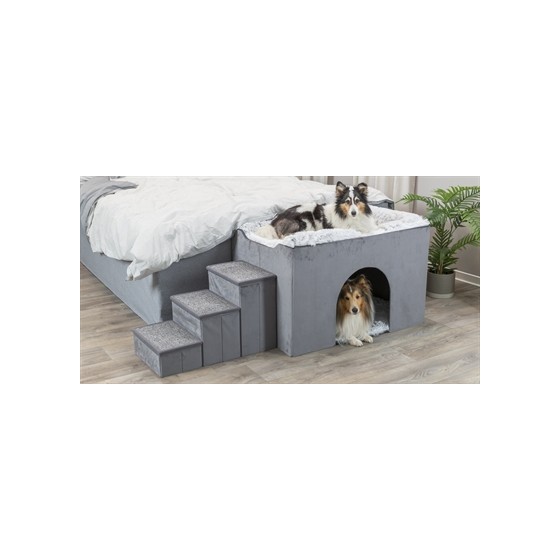 Trixie Hondenmand Huis Harvey Met Trap Grijs / Wit 154X60X60 CM