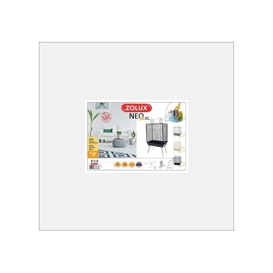 Zolux - Vogelkooi Neo Jili Xl Zwart, 81x48x132 cm