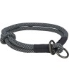 Trixie Halsband Hond Soft Half-Slip Zwart / Grijs 35X0,6 CM