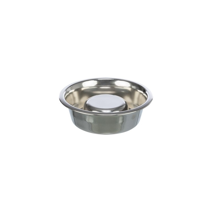 Trixie Voerbak Hond Slow Feeding Rvs 17 CM