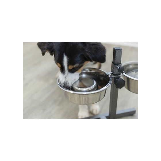 Trixie Voerbak Hond Slow Feeding Rvs 17 CM