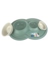 Happy Pet Mad About Pets Voerbak / Drinkbak Volcano Dubbel Salie Groen 49X33X6 CM 230/600 ML