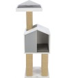 Trixie - Be Nordic Krabpaal Jonte Grijs / Wit, 38x38x115cm