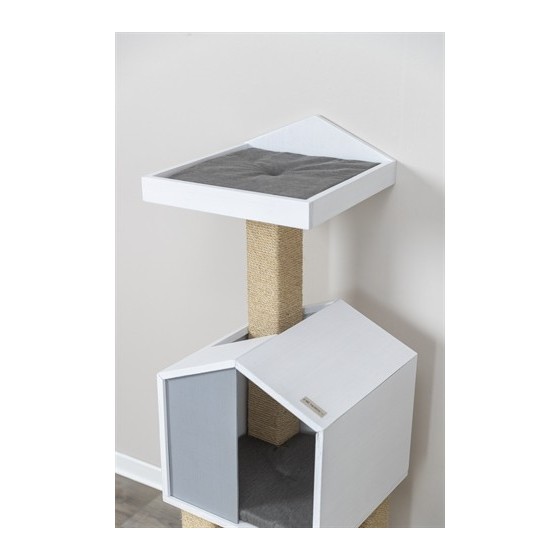 Trixie - Be Nordic Krabpaal Jonte Grijs / Wit, 38x38x115cm