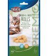 Trixie Premio Kip & Kaas Rolletjes Voor Katten Glutenvrij 50 GR