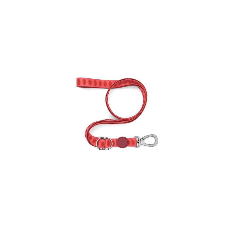 Morso Hondenriem Verstelbaar Gerecycled Lipstick Roze 75-230X1,5 CM 1-4 KG