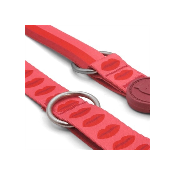 Morso Hondenriem Verstelbaar Gerecycled Lipstick Roze 75-230X1,5 CM 4-20 KG