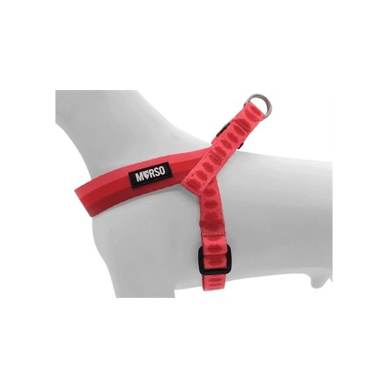 Morso Mini Hondentuig Verstelbaar Gerecycled Lipstick Roze 24-32X1,5 CM