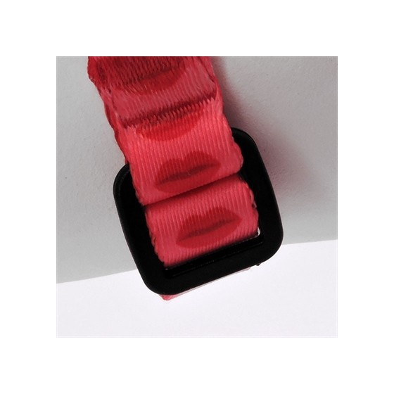 Morso Mini Hondentuig Verstelbaar Gerecycled Lipstick Roze 24-32X1,5 CM