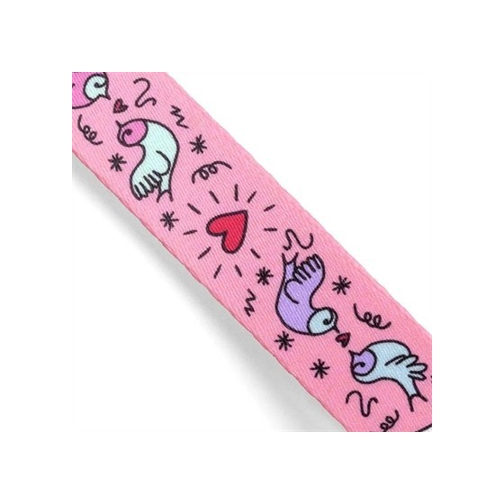 Morso Halsband Hond Gerecycled Sweet Tweet Roze 30-42X1,5 CM