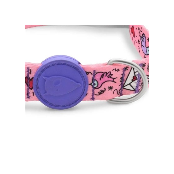 Morso Halsband Hond Gerecycled Sweet Tweet Roze 37-58X2,5 CM