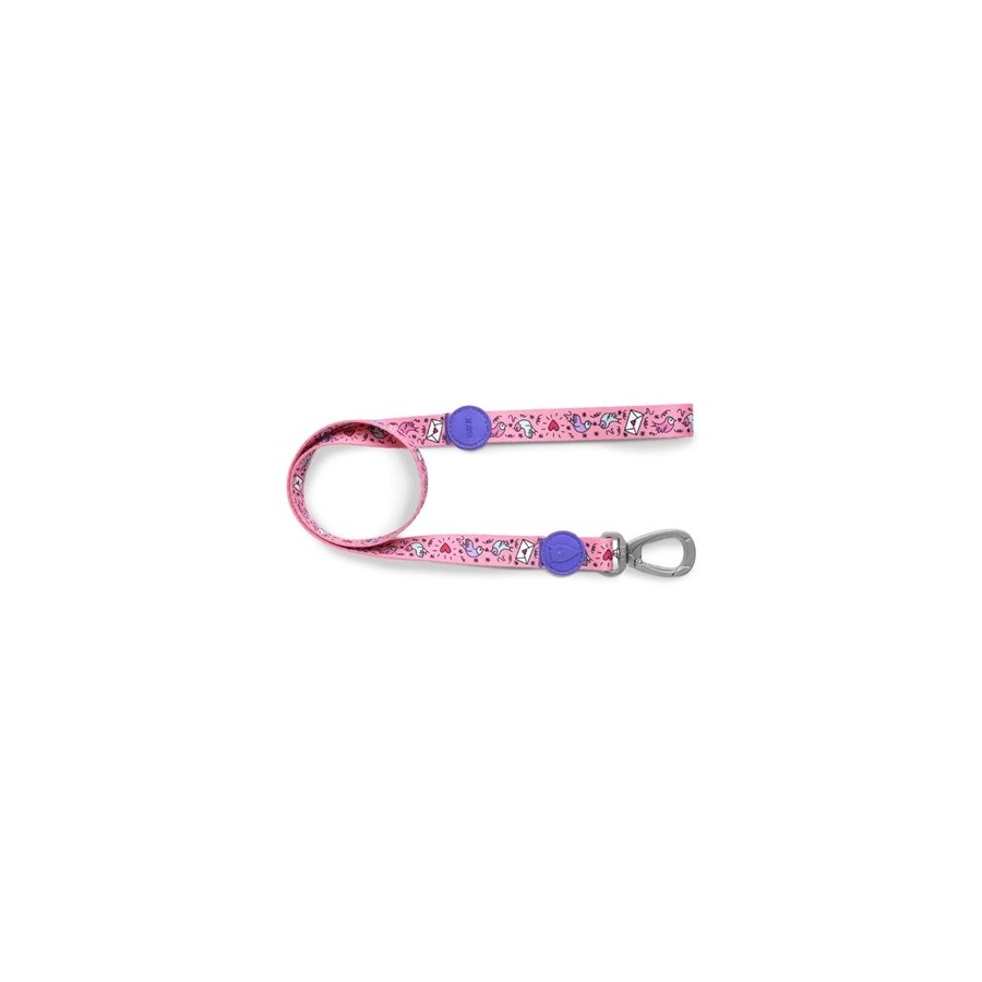 Morso Hondenriem Gerecycled Sweet Tweet Roze 120X1,5 CM 6-20 KG