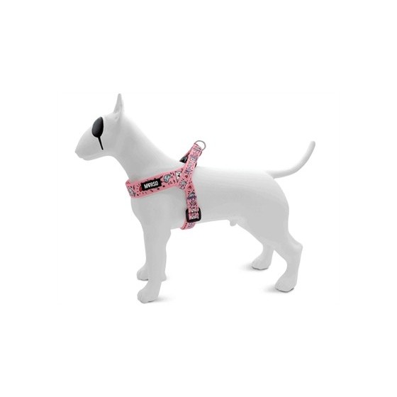 Morso Mini Hondentuig Verstelbaar Gerecycled Sweet Tweet Roze 24-32X1,5 CM