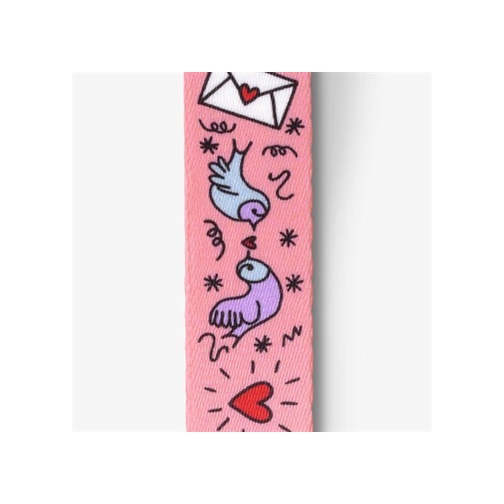 Morso Mini Hondentuig Verstelbaar Gerecycled Sweet Tweet Roze 29-38X2,5 CM