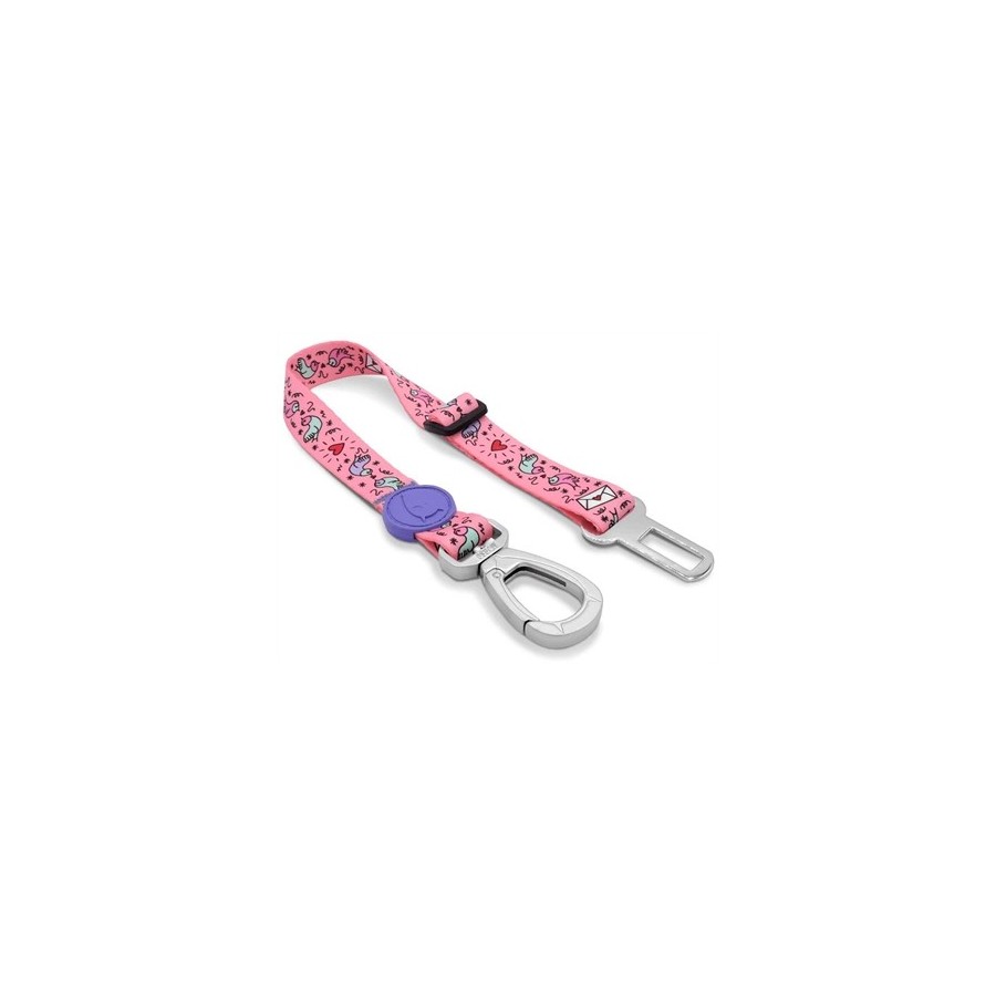 Morso Honden Autogordel Gerecycled Sweet Tweet Roze 40-65X2,5 CM TOT 80 KG
