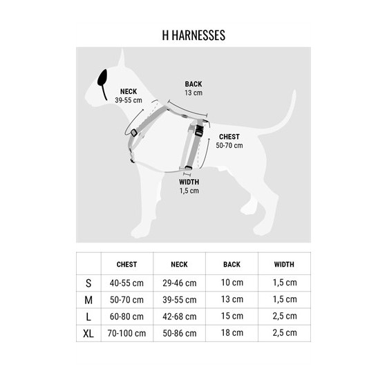 Morso Hondentuig H-Tuig Gerecycled Full Metal Dog Bruin 40-55X1,5 CM