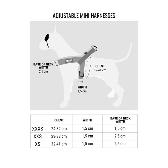 Morso Mini Hondentuig Verstelbaar Gerecycled Full Metal Dog Bruin 29-38X2,5 CM