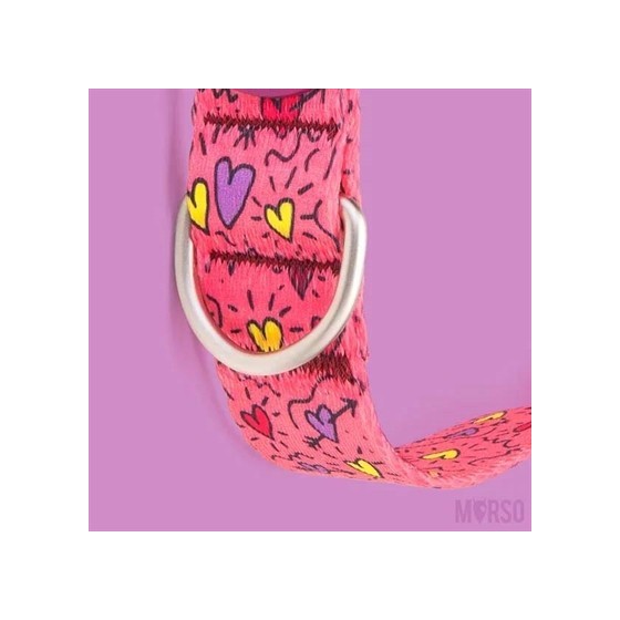 Morso Halsband Hond Gerecycled Pink Think Roze 43-70X2,5 CM