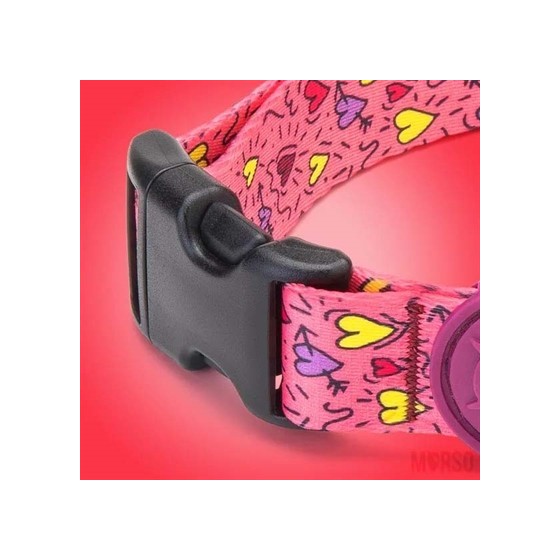 Morso Halsband Hond Gerecycled Pink Think Roze 43-70X2,5 CM
