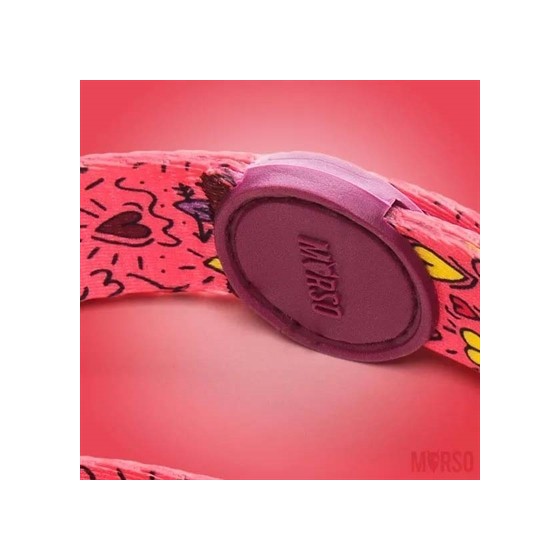 Morso Hondenriem Verstelbaar Gerecycled Pink Think Roze 75-230X1,5 CM 1-4 KG