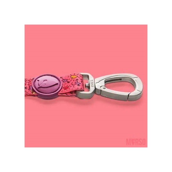 Morso Hondenriem Verstelbaar Gerecycled Pink Think Roze 75-230X1,5 CM 4-20 KG