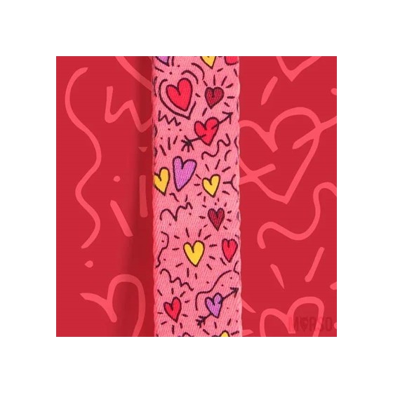 Morso Hondenriem Verstelbaar Gerecycled Pink Think Roze 75-230X1,5 CM 4-20 KG