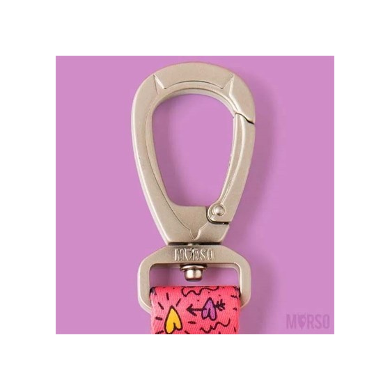 Morso Hondenriem Verstelbaar Gerecycled Pink Think Roze 65-200X2,5 CM 20-80 KG