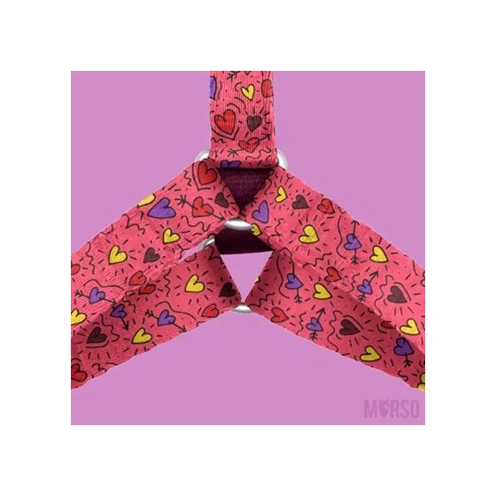 Morso Hondentuig H-Tuig Gerecycled Pink Think Roze 50-70X1,5 CM