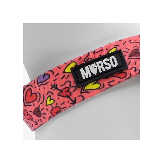 Morso Mini Hondentuig Verstelbaar Gerecycled Pink Think Roze 24-32X1,5 CM