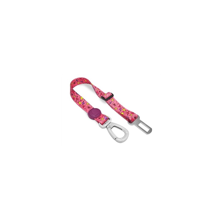 Morso Honden Autogordel Gerecycled Pink Think Roze 40-65X2,5 CM TOT 80 KG