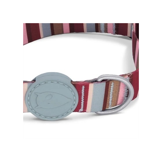 Morso Halsband Hond Gerecycled Skyline Rood / Roze 30-42X1,5 CM