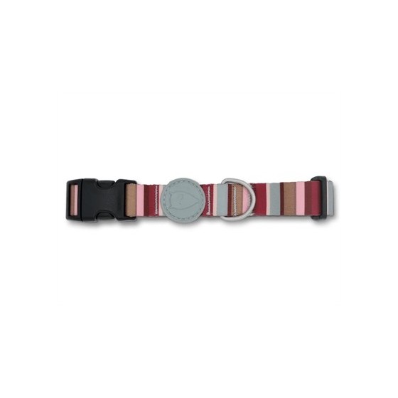 Morso Halsband Hond Gerecycled Skyline Rood / Roze 37-58X2,5 CM