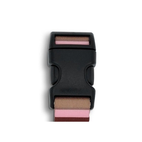 Morso Halsband Hond Gerecycled Skyline Rood / Roze 43-70X2,5 CM