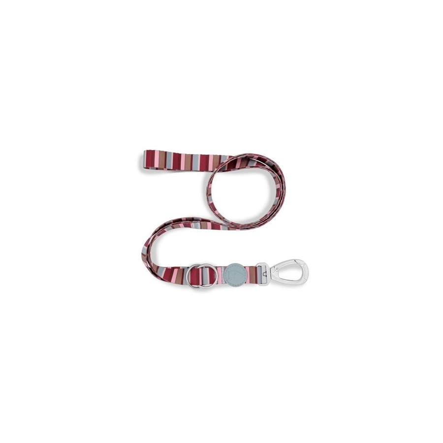 Morso Hondenriem Verstelbaar Gerecycled Skyline Rood / Roze 65-200X2,5 CM 20-80 KG