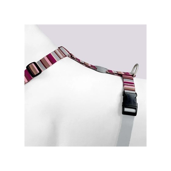 Morso Hondentuig H-Tuig Gerecycled Skyline Rood / Roze 60-80X2,5 CM