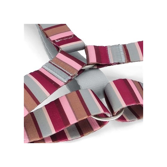 Morso Hondentuig H-Tuig Gerecycled Skyline Rood / Roze 60-80X2,5 CM