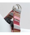 Morso Mini Hondentuig Verstelbaar Gerecycled Skyline Rood / Roze 29-38X2,5 CM