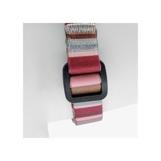 Morso Mini Hondentuig Verstelbaar Gerecycled Skyline Rood / Roze 29-38X2,5 CM