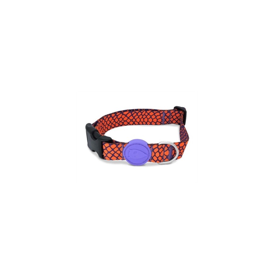 Morso Halsband Hond Gerecycled Urban Lizard Rood 30-42X1,5 CM