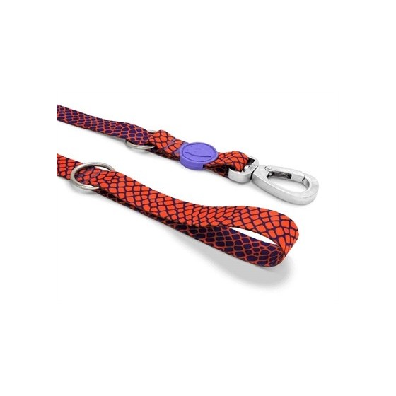 Morso Hondenriem Verstelbaar Gerecycled Urban Lizard Rood 75-230X1,5 CM 4-20 KG