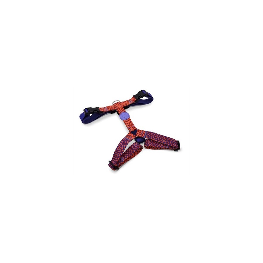 Morso Hondentuig H-Tuig Gerecycled Urban Lizard Rood 40-55X1,5 CM